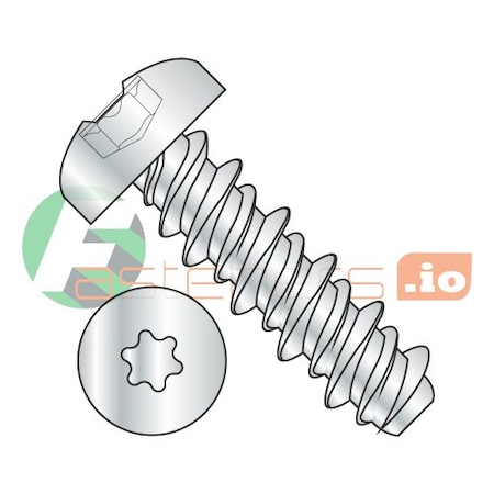 Newport Fasteners Thread Cutting Screw, #4 x 5/16 in, Zinc Plated Steel Pan Head Torx Drive, 10000 PK 298091
